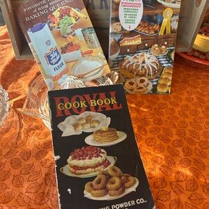 Antique Set of 3 Baking Cookbook Collection 1969s mcm cook books baking cookbook